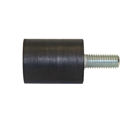 Rubber Stop, 1-1/2in O.D. x 2in L, 1/2-13 Course Thread x 1in Stud L