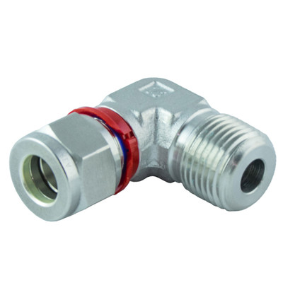90° Male Elbow, 1/2in Tube x 1/2in MPT, Stainless Steel, Mako