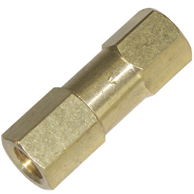Check Valve Maxi Flow, 1/4in FPT x 1/4in FPT, 4GPM, 3000PSI, Brass, J.E. Adams 7380