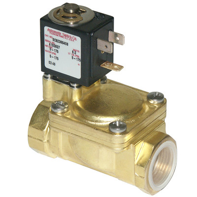 Solenoid Valve, 3/4in FPT, Normally Closed, D120VAC, Brass Body, Asco SC8238T408-120-AC