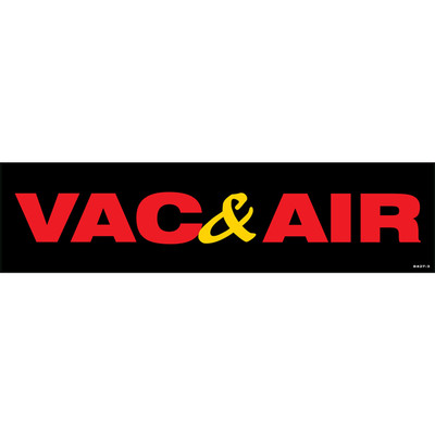Vacuum and Air Decal for Vacuum Dome, 24in W x 6in H