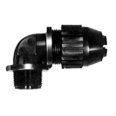 Liquid-Tight Strain Relief, 1/2in NPT, 90° 0.250-0.400
