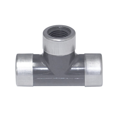 Tee, 1/4in FPT x 1/4in FPT x 1/4in FPT, Special Reinforced, Stainless Steel and PVC SCH80, Gray