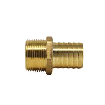 Adapter, 1in MPT x 1in Barb, Brass, 32-025
