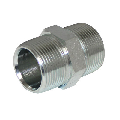 Hex Pipe Nipple, 1-1/4in MPT x 1-1/4in MPT, Steel Zinc Coated, 5404-20