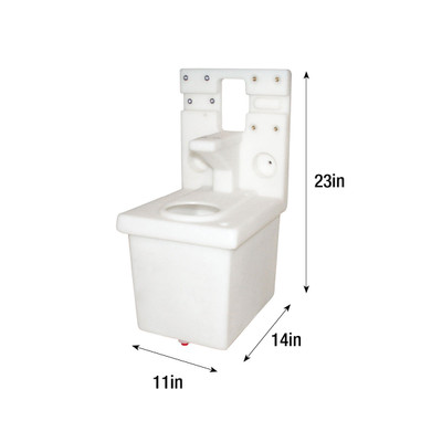 Wall-Mounted Proportioning Tank Single Molded Pump Station, 3-Gallon Tank, 11in L x 14in W x 23in H