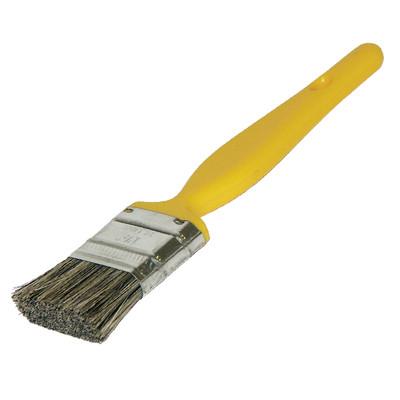 Detail Paint Brush Style, 7in L, 1in Gray China Filament, Yellow Handle, S.M. Arnold 85-649