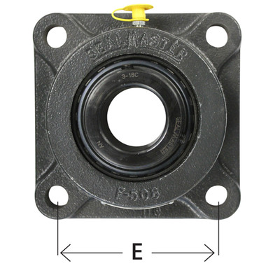 Flange Bearing, 4-Bolt, 1-1/2in Shaft Dia.