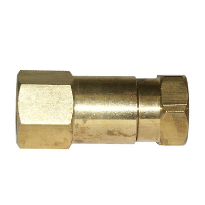 High Pressure Swivel, 3/8in FPT x 3/8in FPT, 3000PSI, 200°F, Brass, J.E. Adams 7045