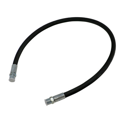 Single-Braid Hose Assembly with (2) 3/8in Wire-Braid Swage Fittings, 3/8in x 3ft, Black
