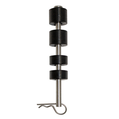 Clevis Pin with Spacers for Driver and Passenger Side Shock Mount Wrap-Around Arm, 3/8in x 6-3/4in