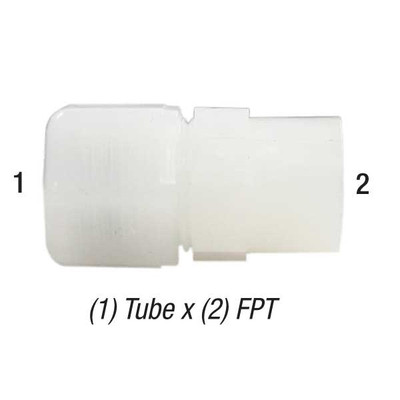 Female Connector, 1/4in Tube x 1/4in FPT, Thermoplastic, Parker Fast-Tite N4FC4