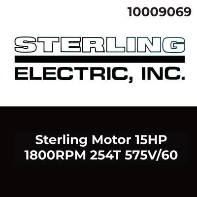 Motor, 15HP, 1800RPM, 254T Frame, 575V/60hz