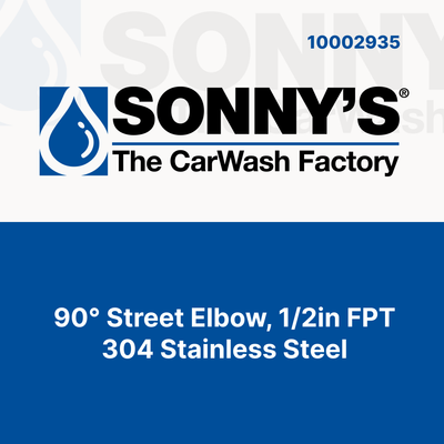 90° Street Elbow, 1/2in FPT, 304 Stainless Steel