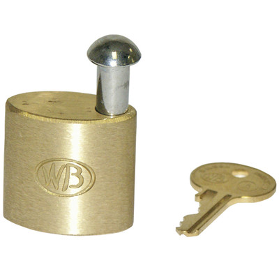 Wilson-Bohanan Pin Lock, 3/8in Pin Dia. Bronze 220 Lock, Hardened Steel