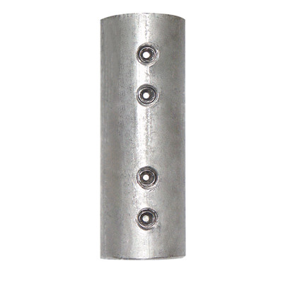 Barrel Mixer Solid Coupler, 1/2in Bore x 1/2in Bore with Set Screws, Steel