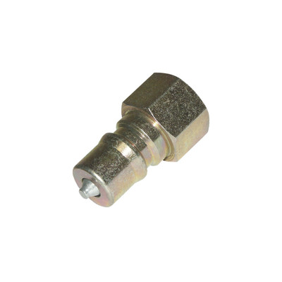 Quick-Disconnect Plug, 1/4in FPT, 4000PSI, 200°F, Plated Steel, Foster K2S