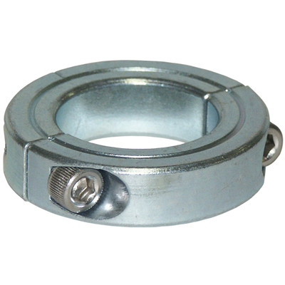 Collar, 2-Piece, 1-3/8in I.D. Zinc-Plated Steel