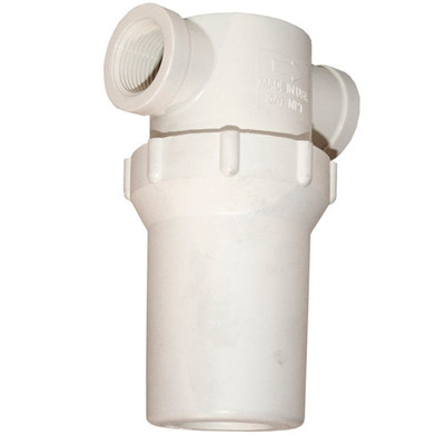 In-Line Strainer Assembly, Inlet/Outlet 1-1/2in FPT, 40 Mesh Steel Screen, White Nylon Bowl, EPDM Gasket, RVF2424NE40N