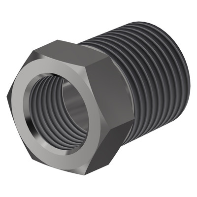 Hex Reducer Bushing, 1/2in MPT x 3/8in FPT, Steel Zinc Coated, 5406-8-6, 001360