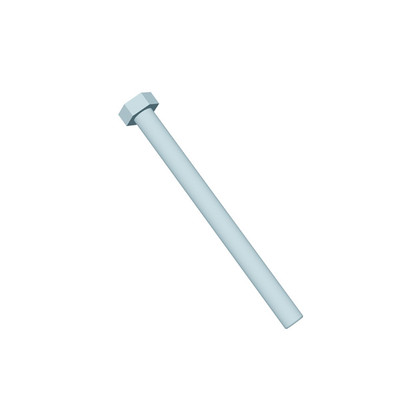 Hex Bolt, Full Thread 5/8-11 x 7in, Zinc-Plated Steel, Grade 2