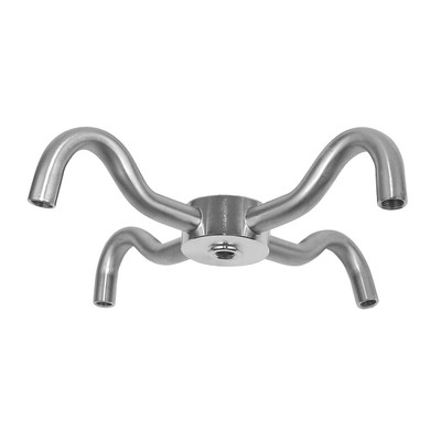 Turbo Rotor Arms TKA-4w4, G3/8 Metric 1/8in FPT Inlet, Five Nozzle Outlets, 8in x 8in, Mosmatic 87.846