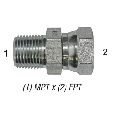 Swivel, 1/2in MPT x 1/2in FPT, Steel Zinc Coated, 1404-8-8