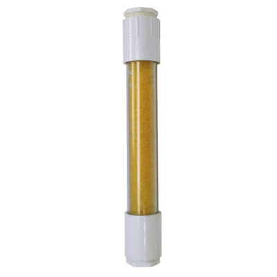 Foam Chamber Tube, 1-1/4in Clear Pipe, 1/2in FPT Inlet x 1-1/4in Slip Socket Outlet, PVC SCH40