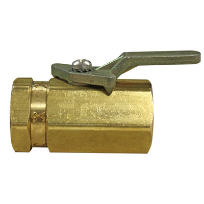 Ball Valve, Two-Way, 1/4in Female x 1/4in Female, 500PSI, Brass