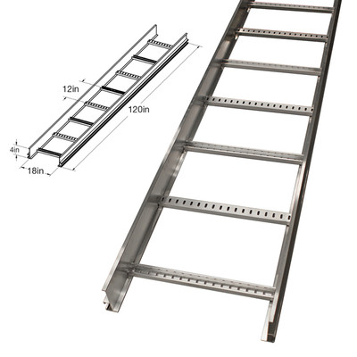 Cable Tray, 120 L x 18in W x 4in H, 12in Spacing