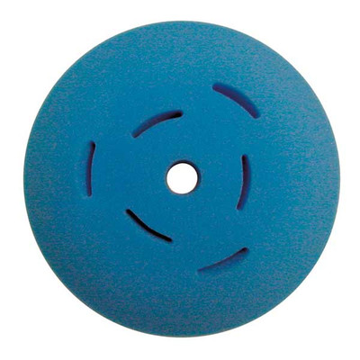 Polishing Cool It Foam Pad, 6in Dia. 70 Pores Per Inch (PPI), Flat Pad, Blue Polyester, S.M. Arnold 44-196