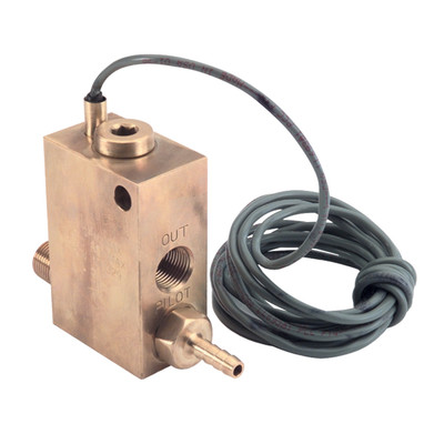 Flow Switch with Pilot Feature, 3/8in FPT Inlet, 3/8in FPT Outlet, 16.7GPM, 5000PSI, 165°F, Brass, General Pump 100329