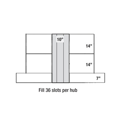 Sonnys Replacement PermaColor Cloth Profile Cut for Hanna Side Washers, 35in x 10in, 1 Hub