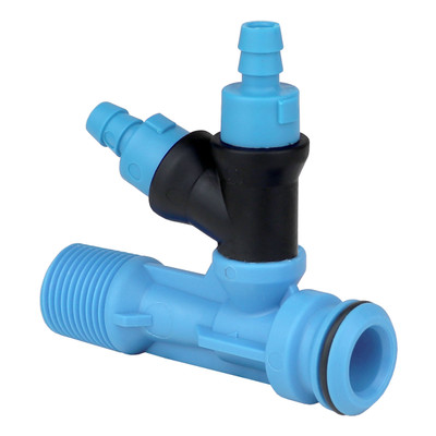 Dual Composite Injector, PC2, 3/8in MPT, 3.0GPM, Light Blue, 729095