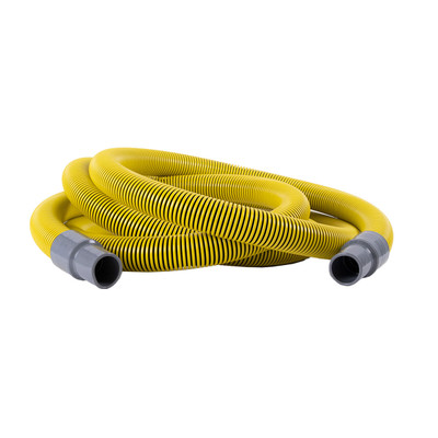 Vacuum Hose, 1-1/2in x 15ft, Yellow, Includes Cuffs, 848-22106