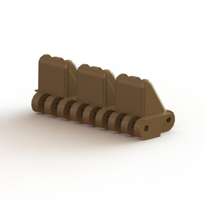 Car Pusher, 9 Hinge, ACB Standard Duty, Polyoxymethylene NL, Brown, 75-00303