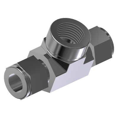 Tee Swagelock, Stainless Steel, 1/2 Tube x 1/2 NPT, 001308