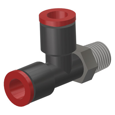 Tee, 3/8in x 1/4in NPT, Poly, 001552