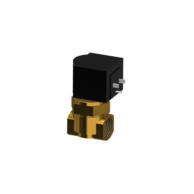 Solenoid Valve, 3/4in, 24VAC/DIN, Brass, DEMA, 007115