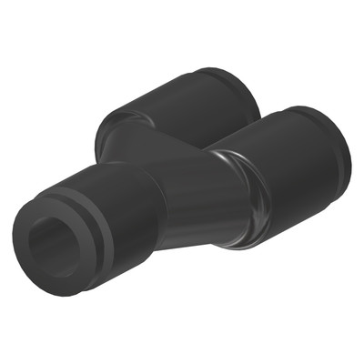 Union Plastic Push Lock, 1/4 WYE, Poly, 001501