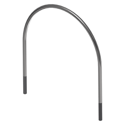 U-Bolt, 3/8-16 x 10in x 11in RD, 2in Thread, Stainless Steel, 600196