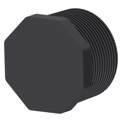 Hex Plug, 1-1/2in NPT, PVC SCH80, Grey, 999007