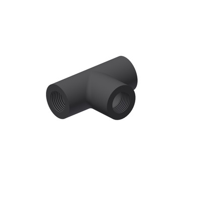 Tee, 3/8 NPT, PVC SCH80, Grey, 999146