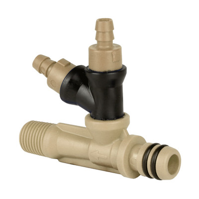 Dual Composite Injector, PC1, 1/4in MPT, 0.75GPM, Tan, 329051