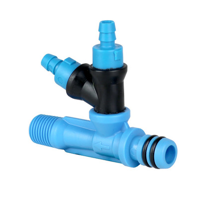 Dual Composite Injector, PC1, 1/4in MPT, 3.0GPM, Light Blue, 329095