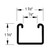 Unistrut Channel, 14 Gauge Slotted, 10ft L x 1-5/8in W x 1-5/8in H, Stainless Steel