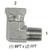 Elbow, 3/8in MPT x 1/2in FPT, Steel Zinc Coated, 1501-6-8