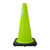 Traffic Cone, 18in H, Lime, 3lb Black Base