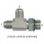 Run Tee, 1/2in Male JIC x 7/8-14 Male Straight Thread x 5/8in O-Ring, Steel Zinc Coated, 6804-8-10