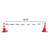 Retractable Safety Cone Bar, Expands from 6ft - 10.5ft, Red and White